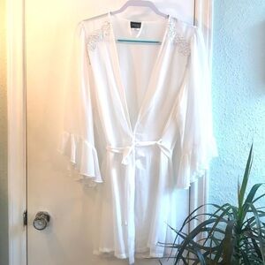 Seductivewear Sheer White Robe Size L